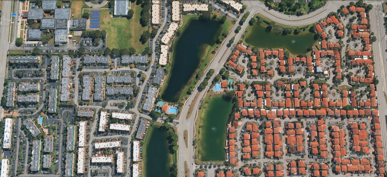 Aerial view of the Coral Lakes community